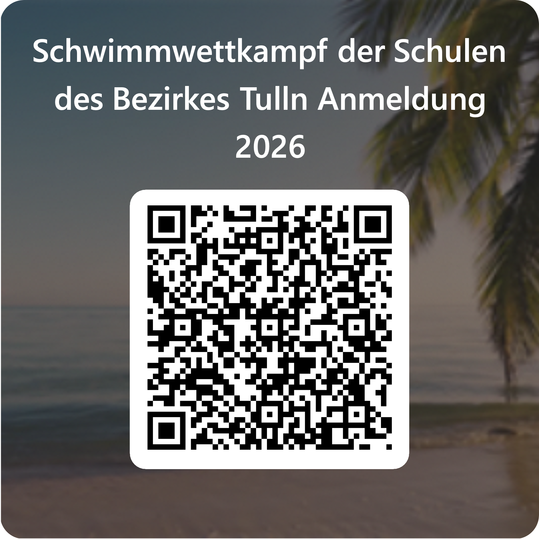 QRCode fr Schwimmwettkampf der Schulen des Bezirkes Tulln Anmeldung 2026